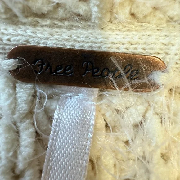 Free People Fuzzy Knit Wrap Cardigan – XS – Cream - Picture 3 of 11